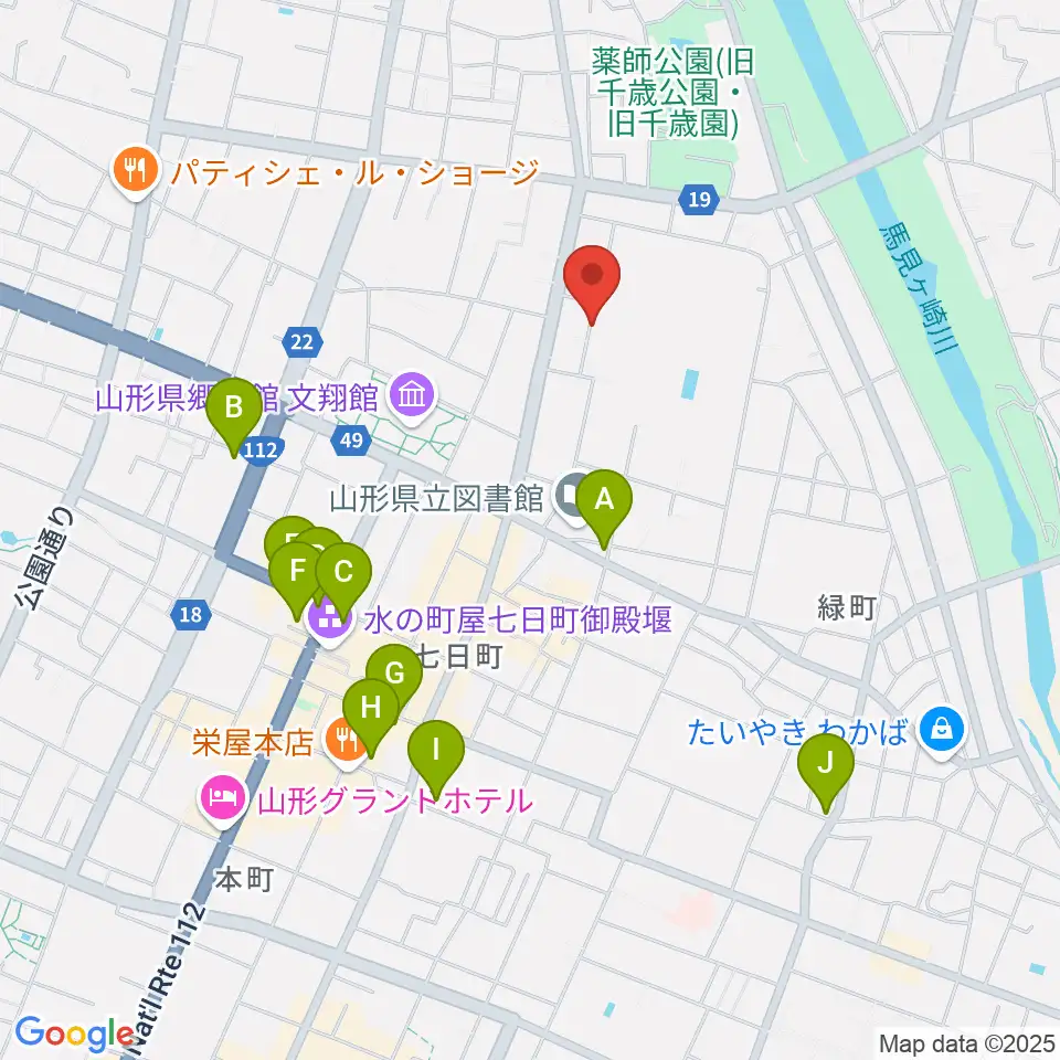 ミュージックロフト周辺のホテル一覧地図