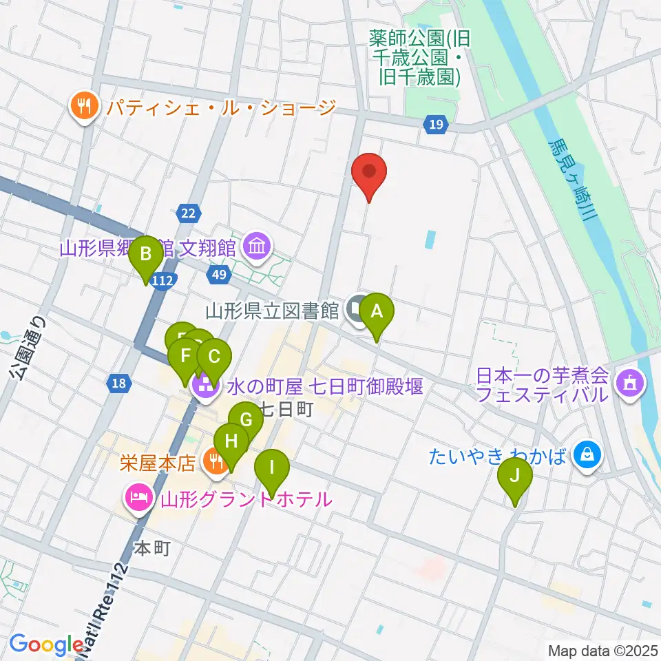ミュージックロフト周辺のホテル一覧地図