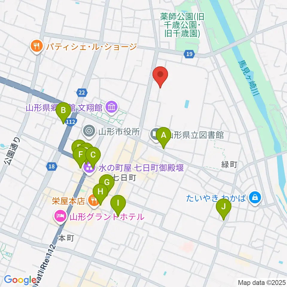 ミュージックロフト周辺のホテル一覧地図