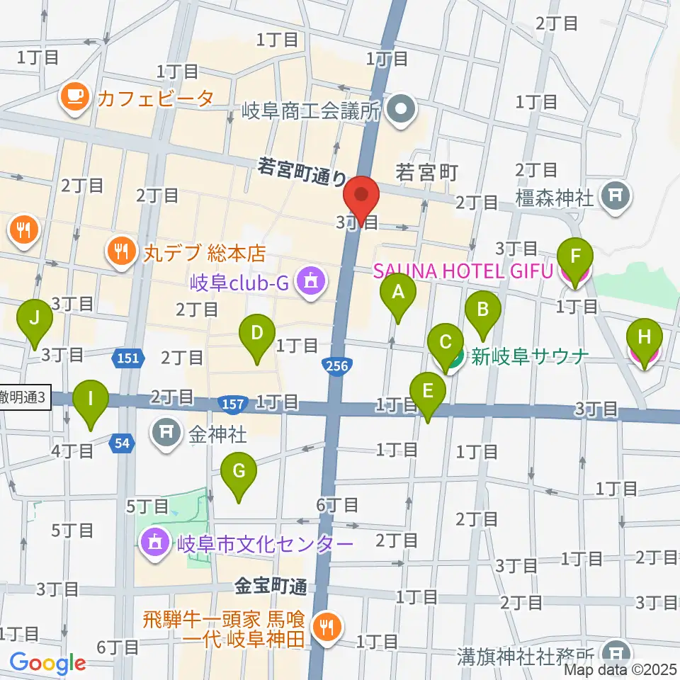 オワリヤ楽器周辺のホテル一覧地図