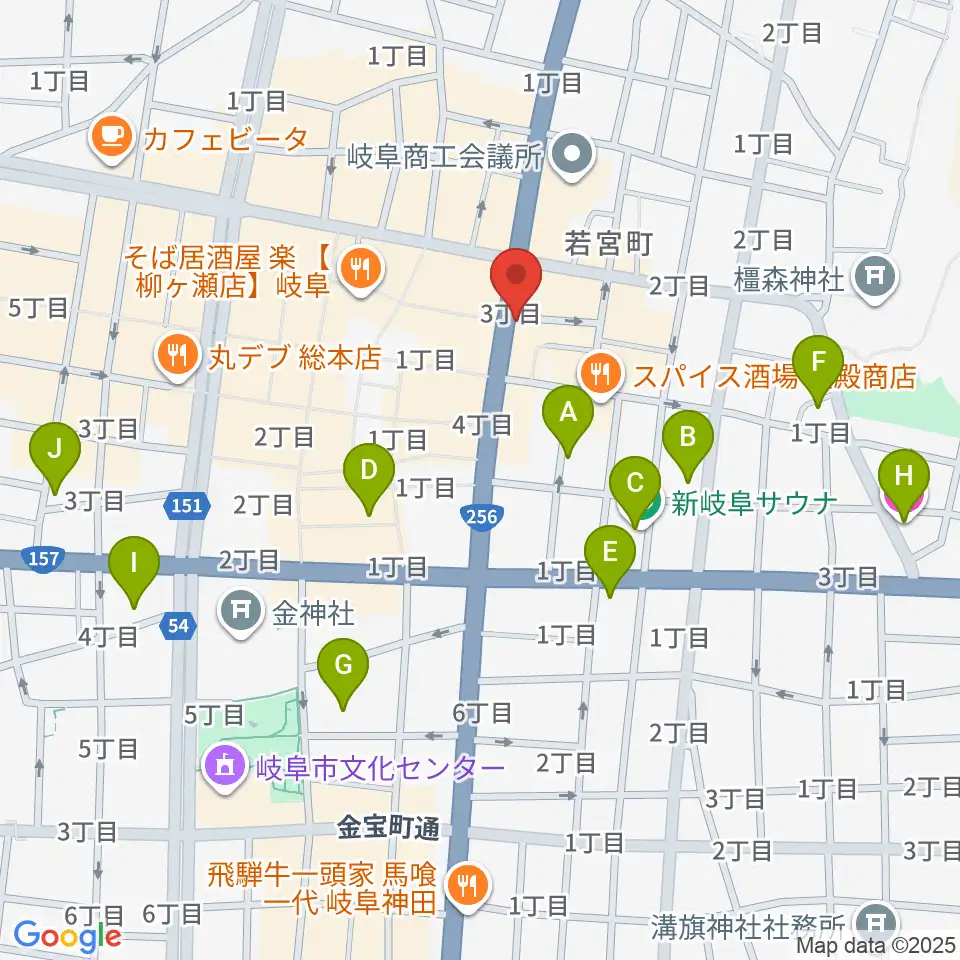 オワリヤ楽器周辺のホテル一覧地図