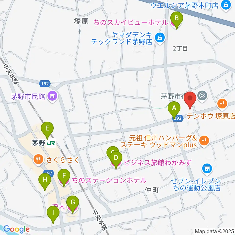 シマダヤ楽器店周辺のホテル一覧地図
