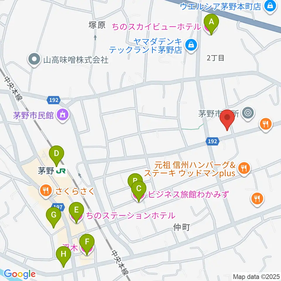 シマダヤ楽器店周辺のホテル一覧地図