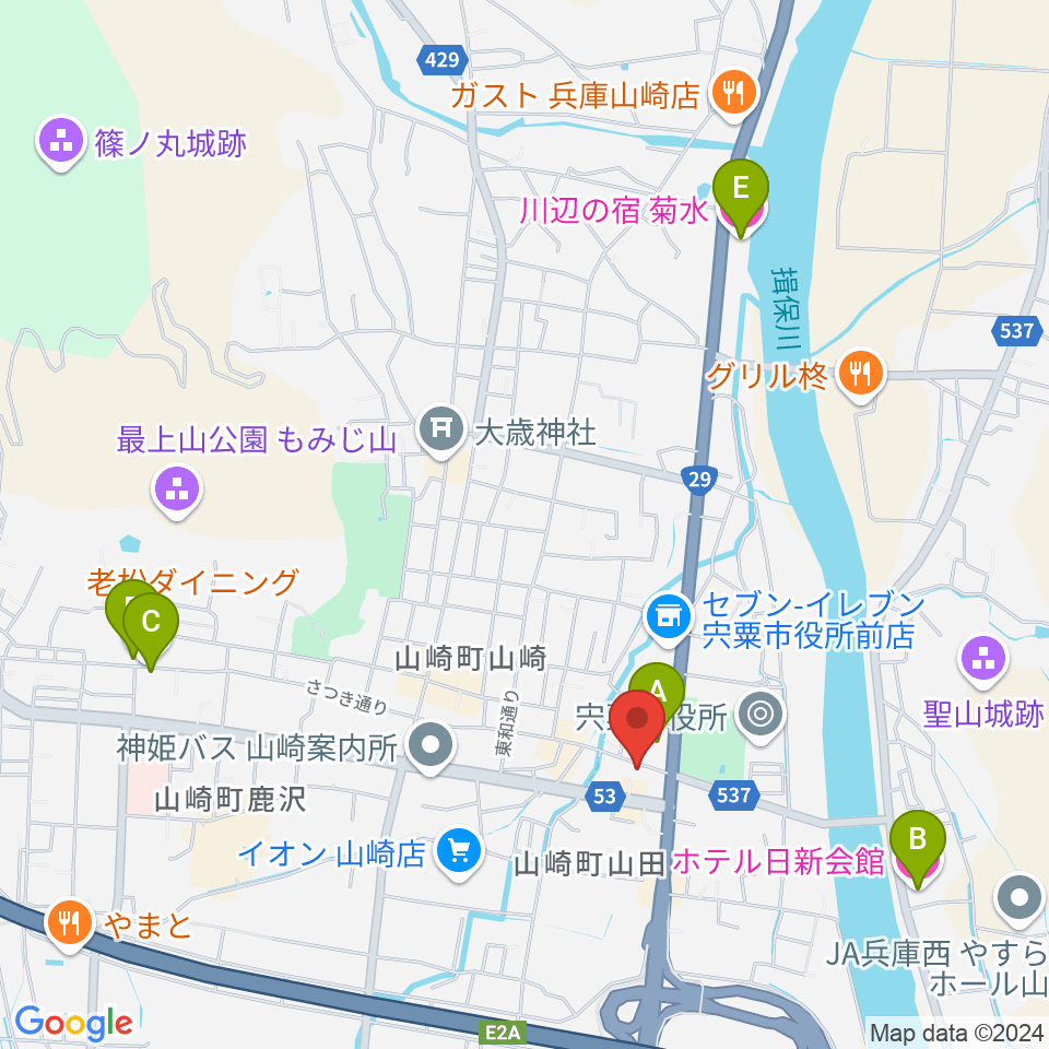 テレマン楽器 周辺のホテル一覧地図