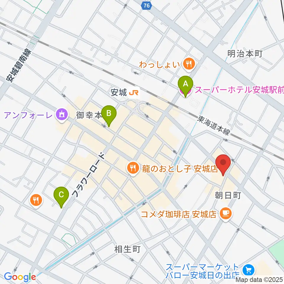 ツルタ楽器周辺のホテル一覧地図