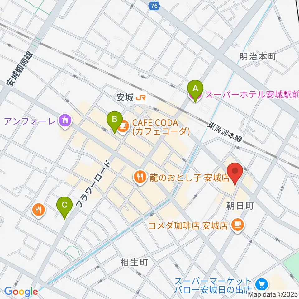 ツルタ楽器周辺のホテル一覧地図