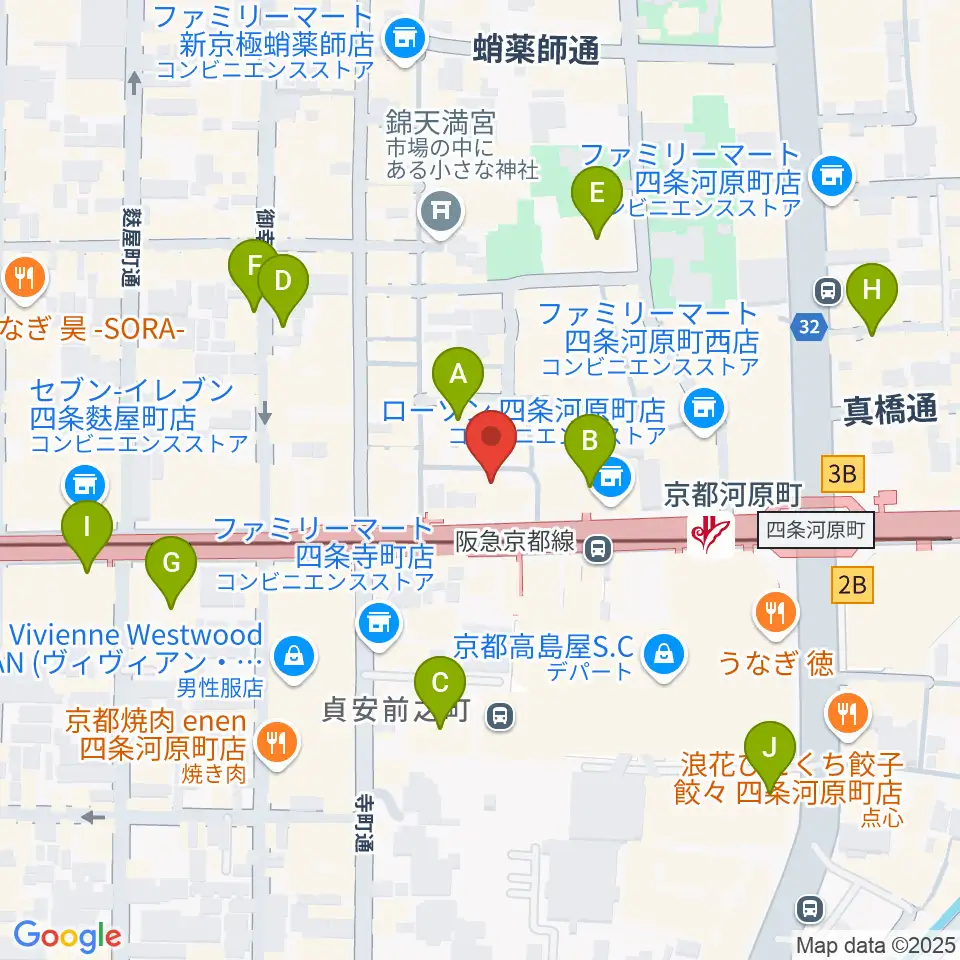 穴沢楽器店周辺のホテル一覧地図