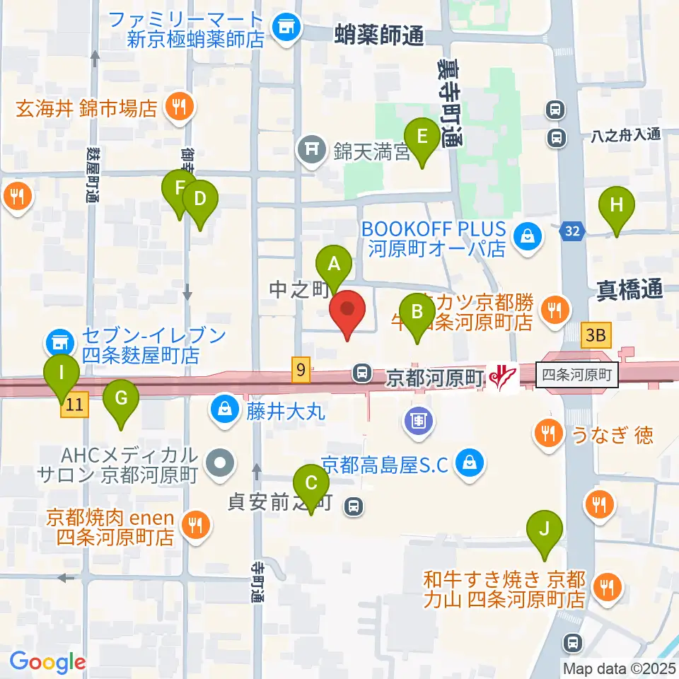 穴沢楽器店周辺のホテル一覧地図
