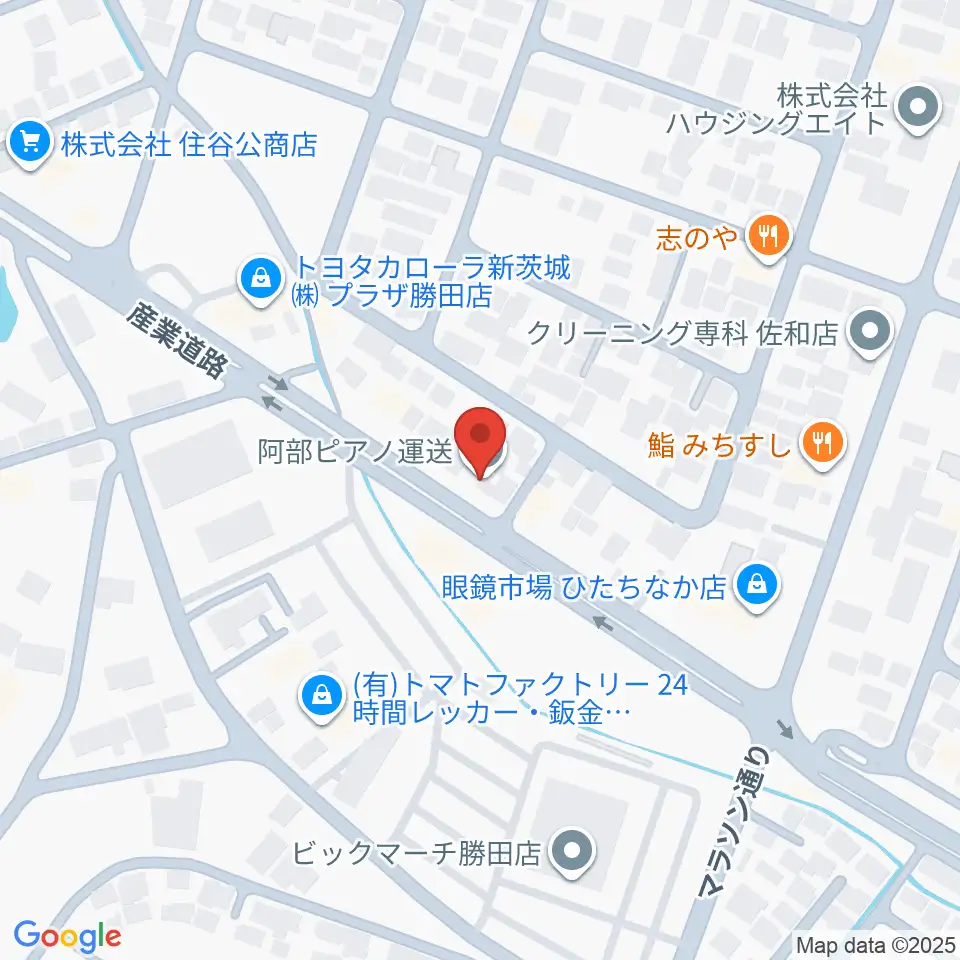 阿部ピアノ運送周辺のホテル一覧地図