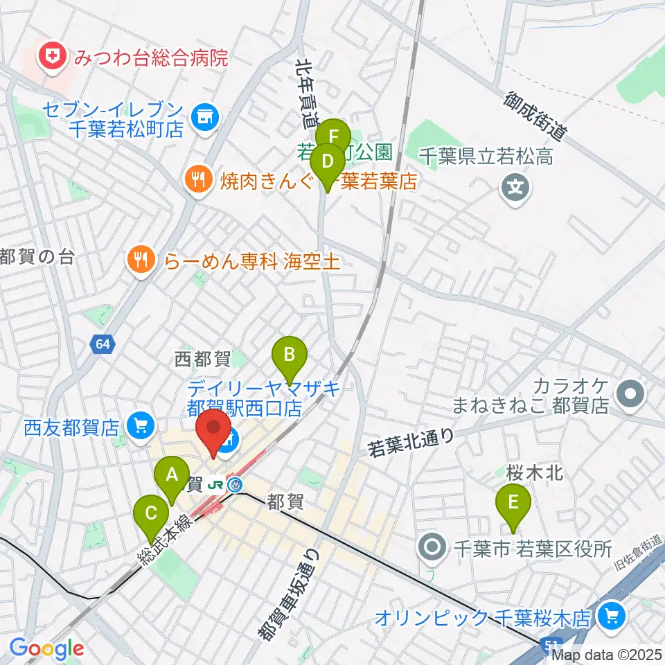 株式会社アイバ楽器周辺のホテル一覧地図