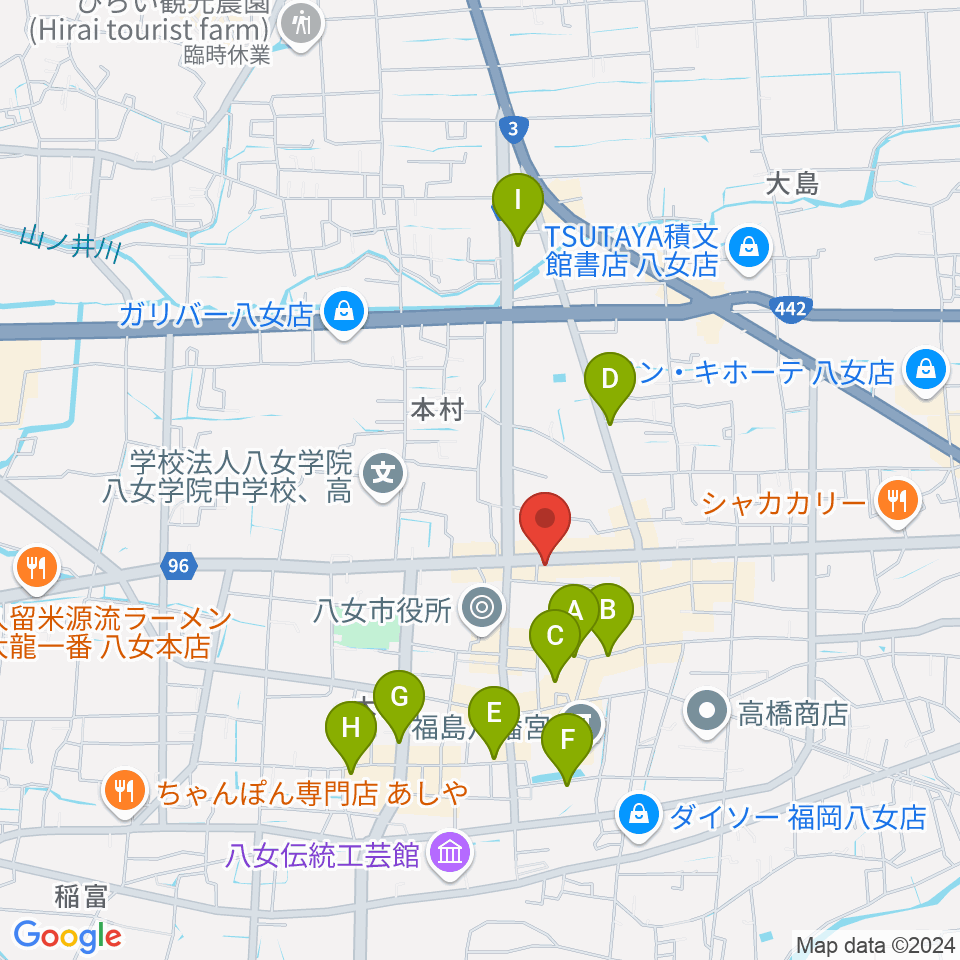 (株)アオキ楽器周辺のホテル一覧地図