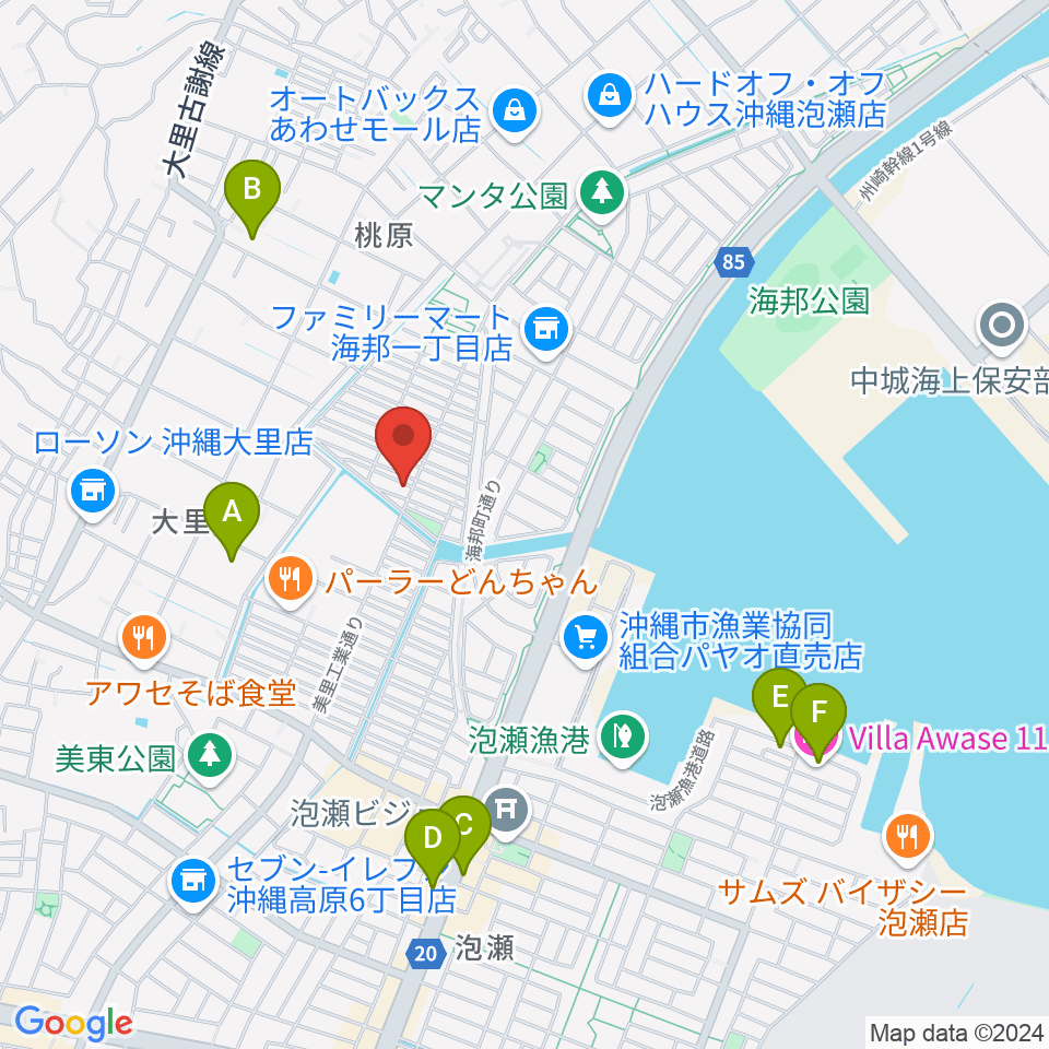 新崎太鼓三味線店周辺のホテル一覧地図