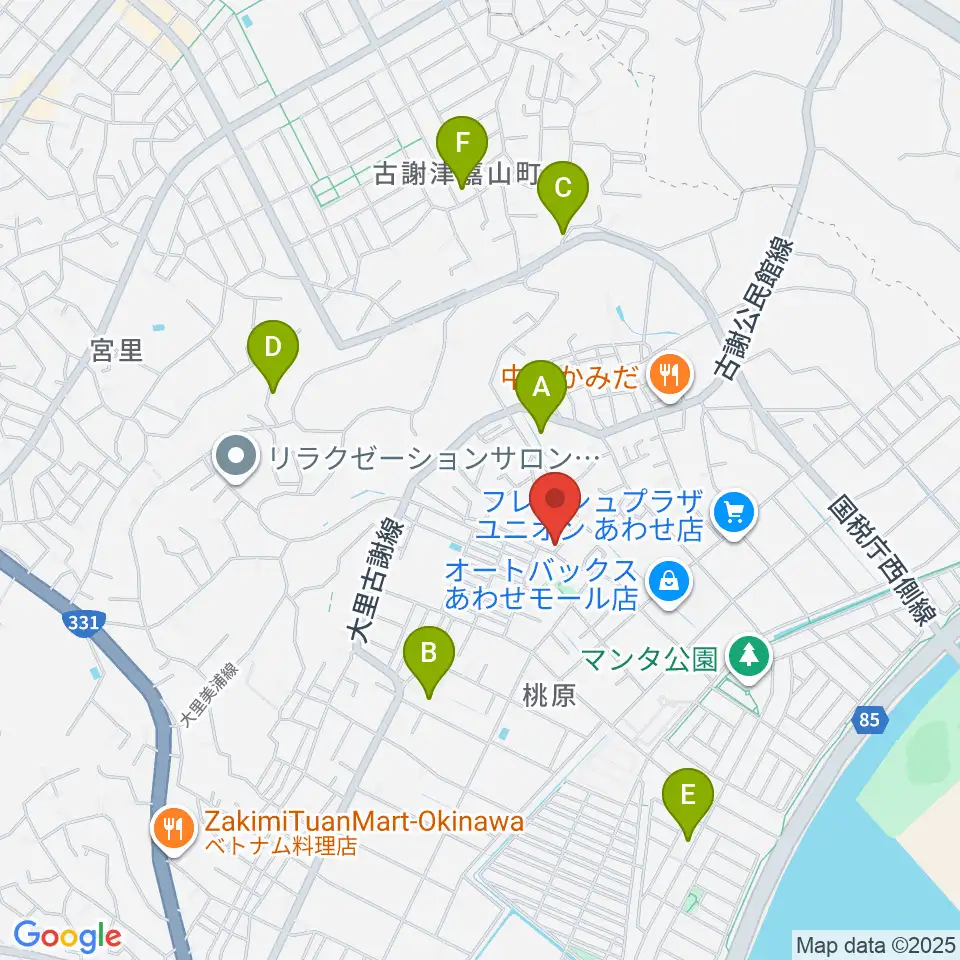 新崎太鼓三味線店周辺のホテル一覧地図