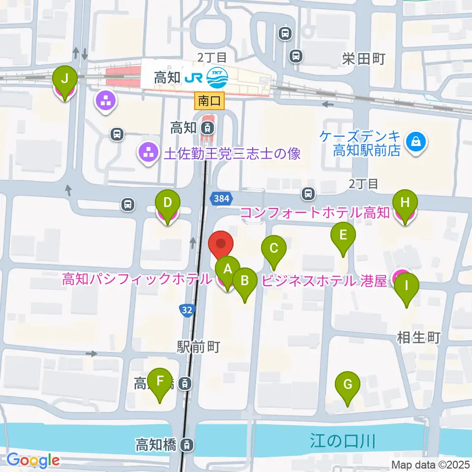 アルペジオ楽器周辺のホテル一覧地図