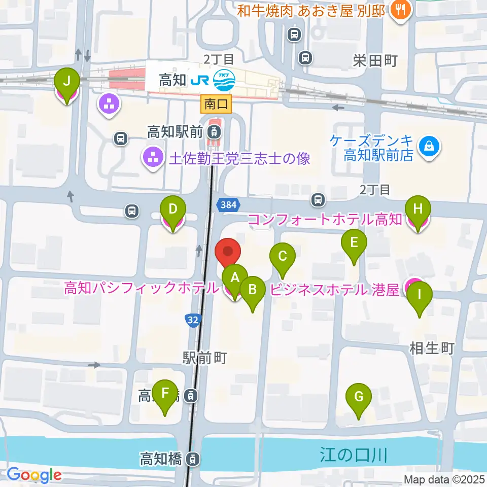 アルペジオ楽器周辺のホテル一覧地図