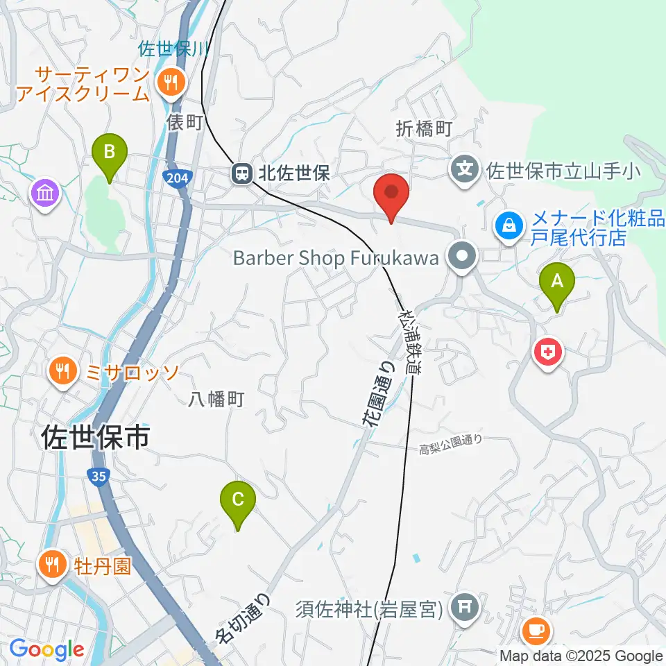 アルス楽器 佐世保店周辺のホテル一覧地図