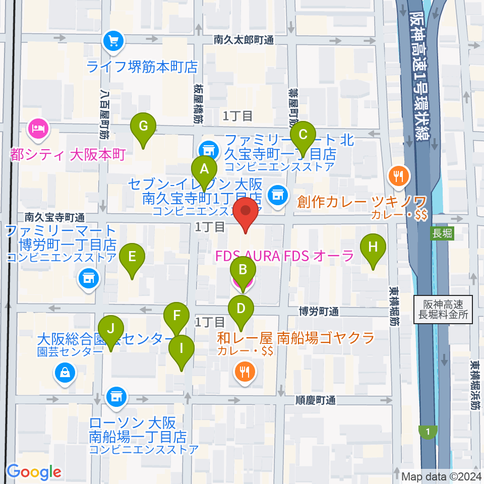 エバ電子楽器周辺のホテル一覧地図