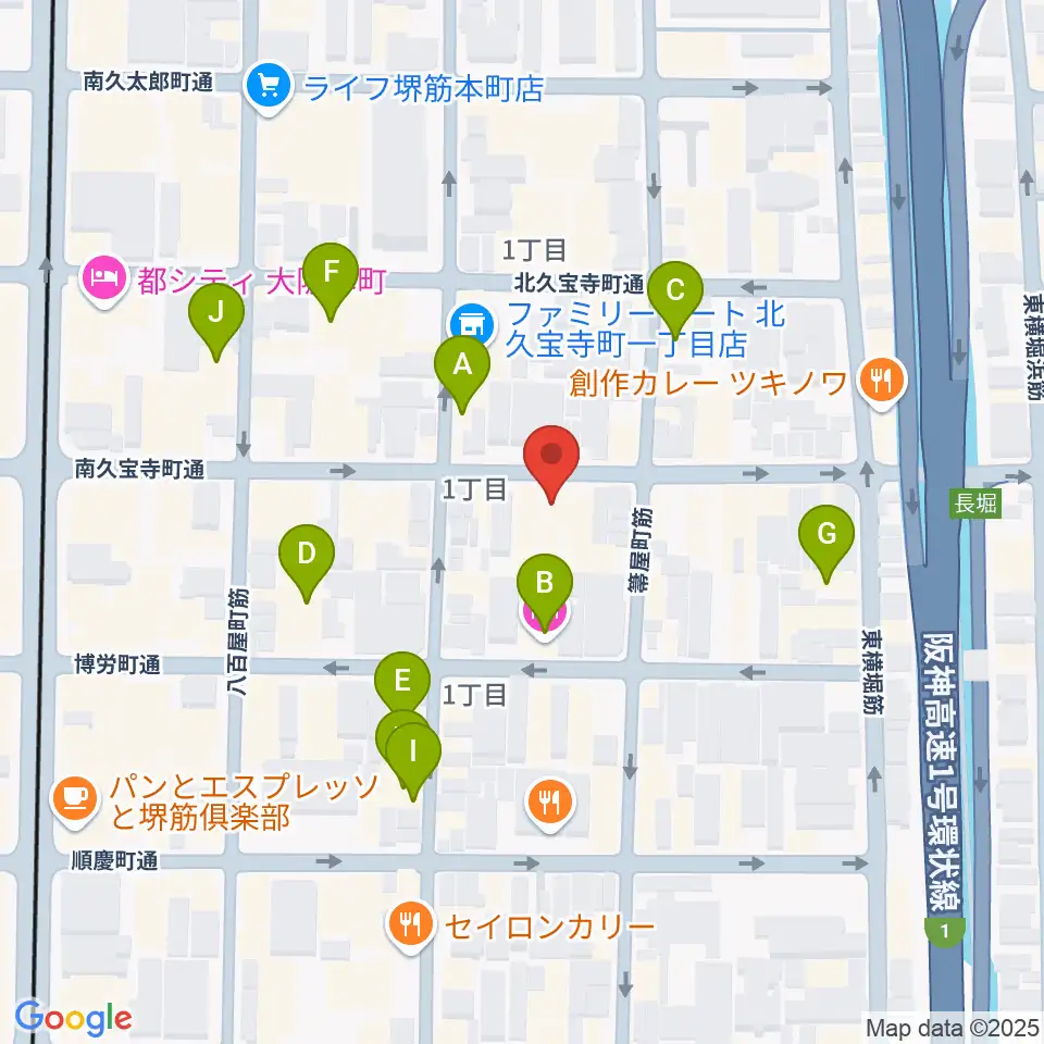 エバ電子楽器周辺のホテル一覧地図
