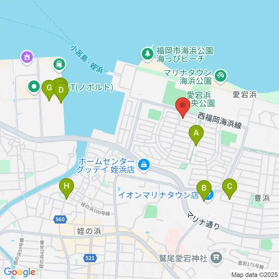 シャコンヌ福岡店周辺のホテル一覧地図