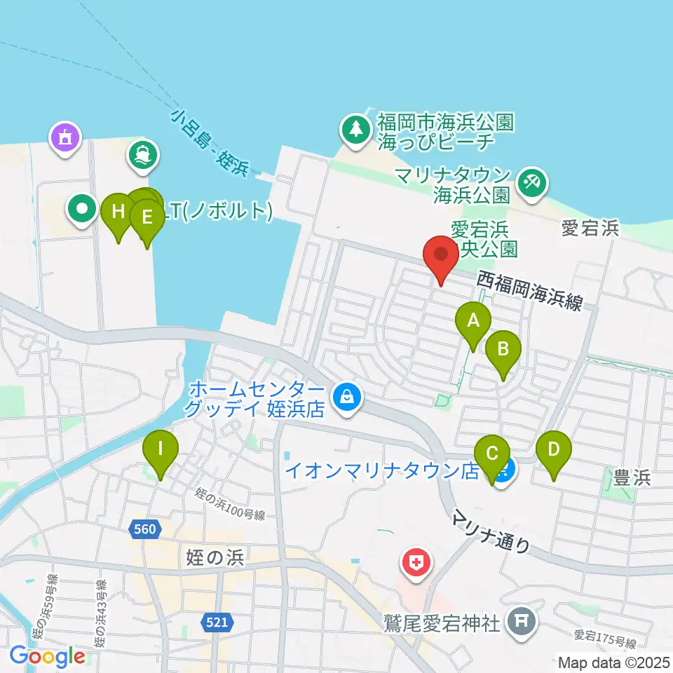 シャコンヌ福岡店周辺のホテル一覧地図