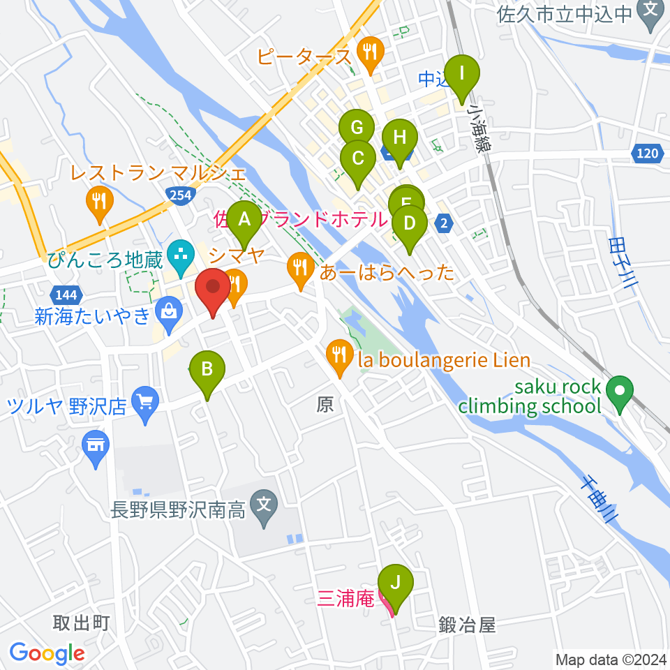 池田楽器店周辺のホテル一覧地図