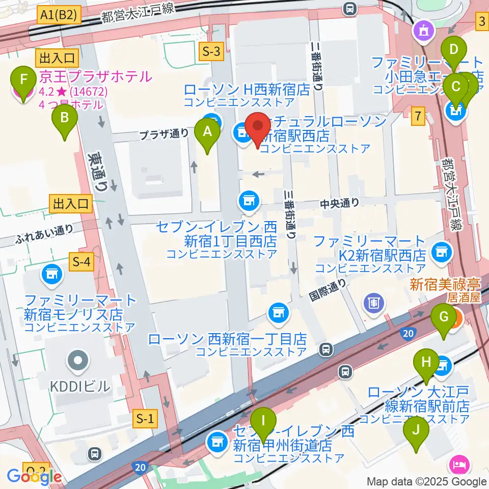 ドルチェ楽器管楽器アヴェニュー東京店周辺のホテル一覧地図