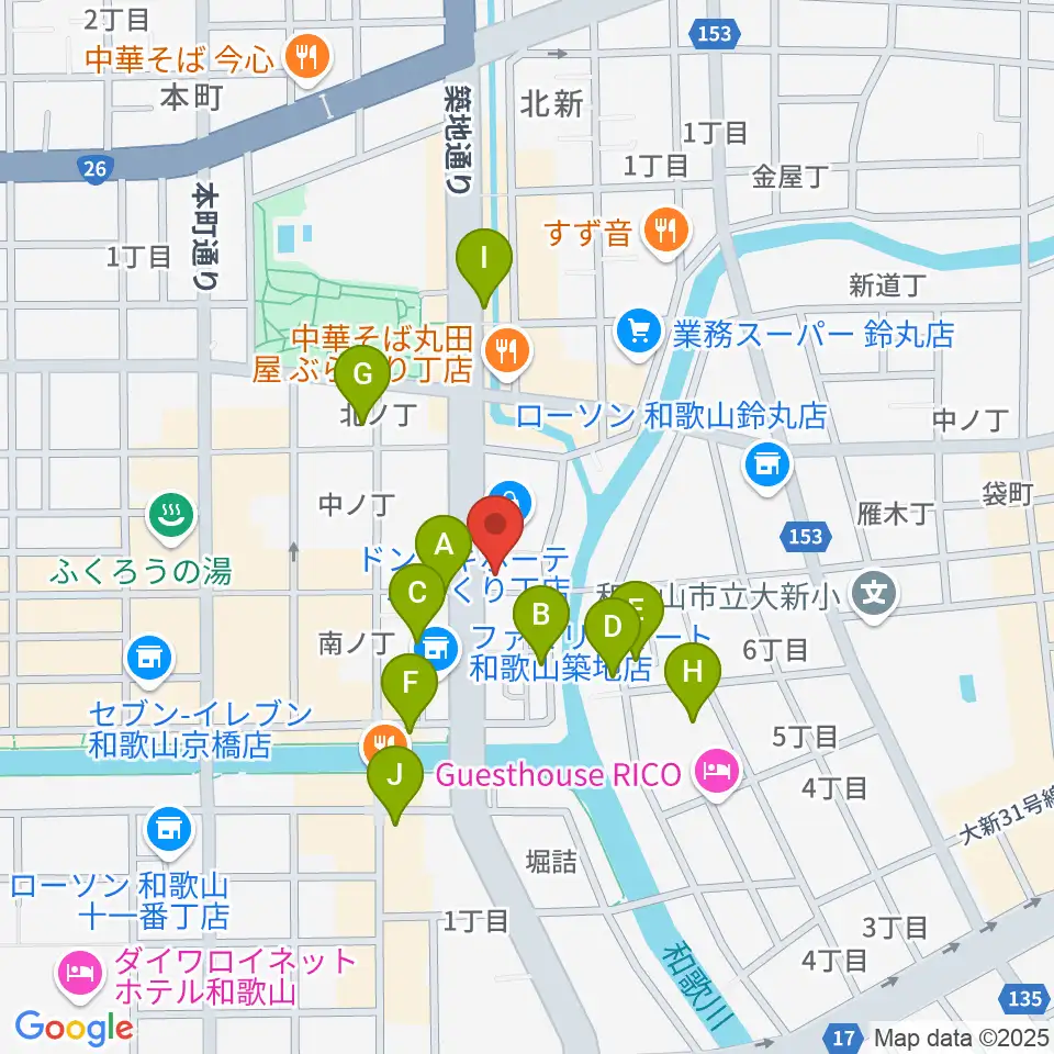 Music Land TAKE OFF周辺のホテル一覧地図