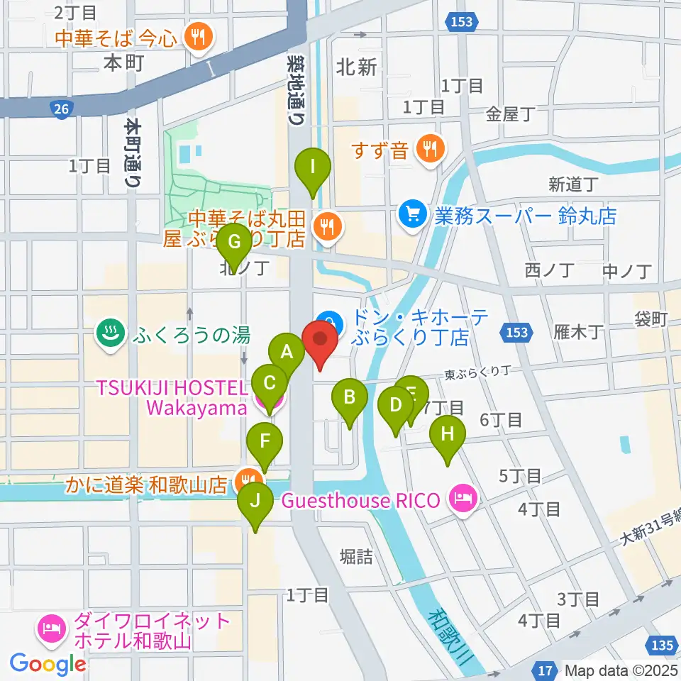 Music Land TAKE OFF周辺のホテル一覧地図
