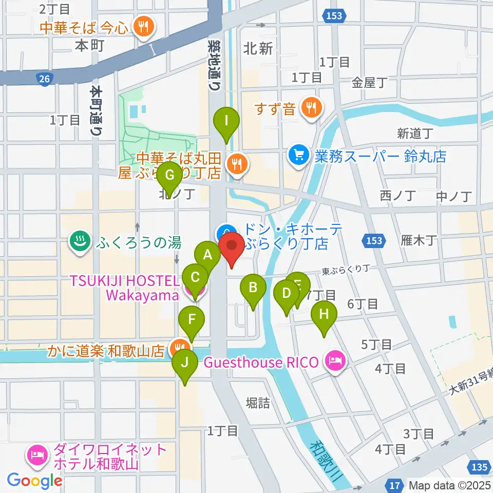 Music Land TAKE OFF周辺のホテル一覧地図