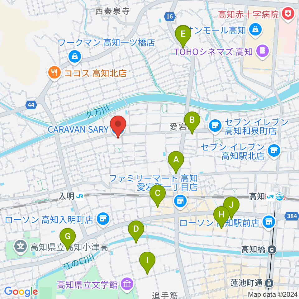 楽器堂OPUS本店周辺のホテル一覧地図