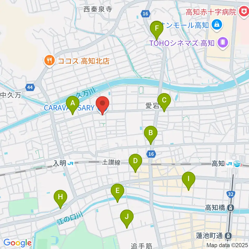 楽器堂OPUS本店周辺のホテル一覧地図