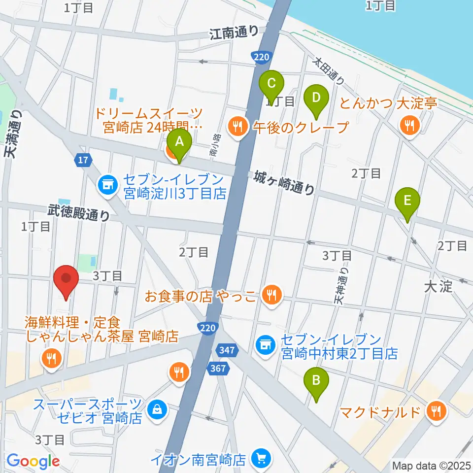 ピアノ音色工房周辺のホテル一覧地図
