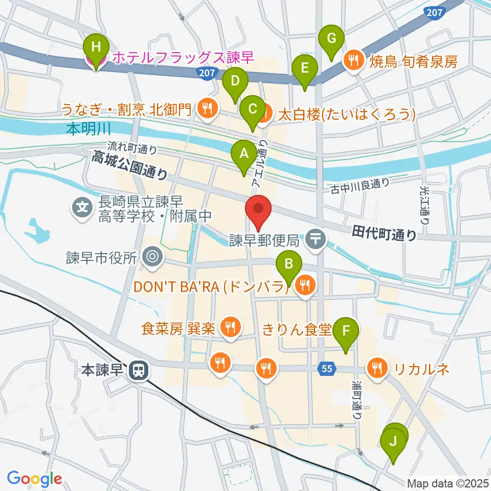 原田楽器周辺のホテル一覧地図