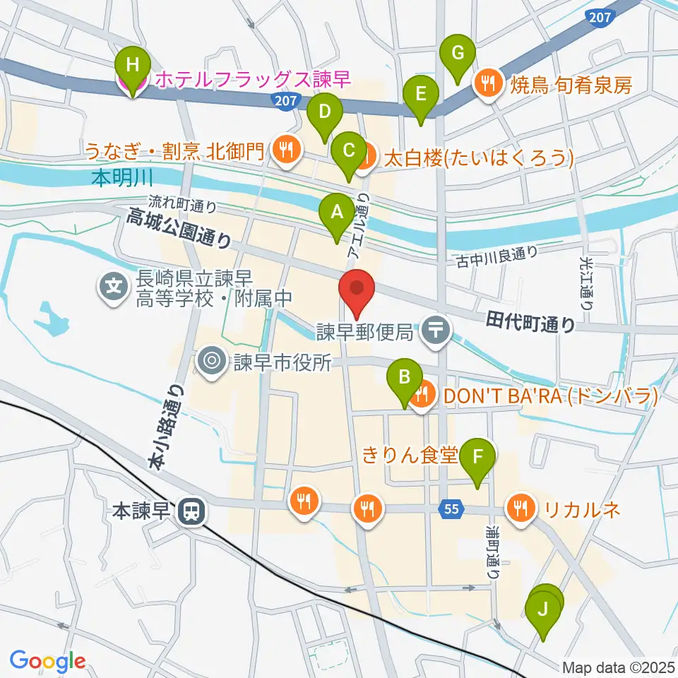 原田楽器周辺のホテル一覧地図