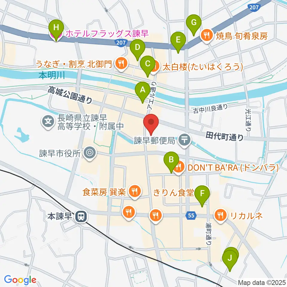 原田楽器周辺のホテル一覧地図