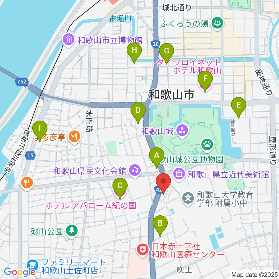服部楽器周辺のホテル一覧地図
