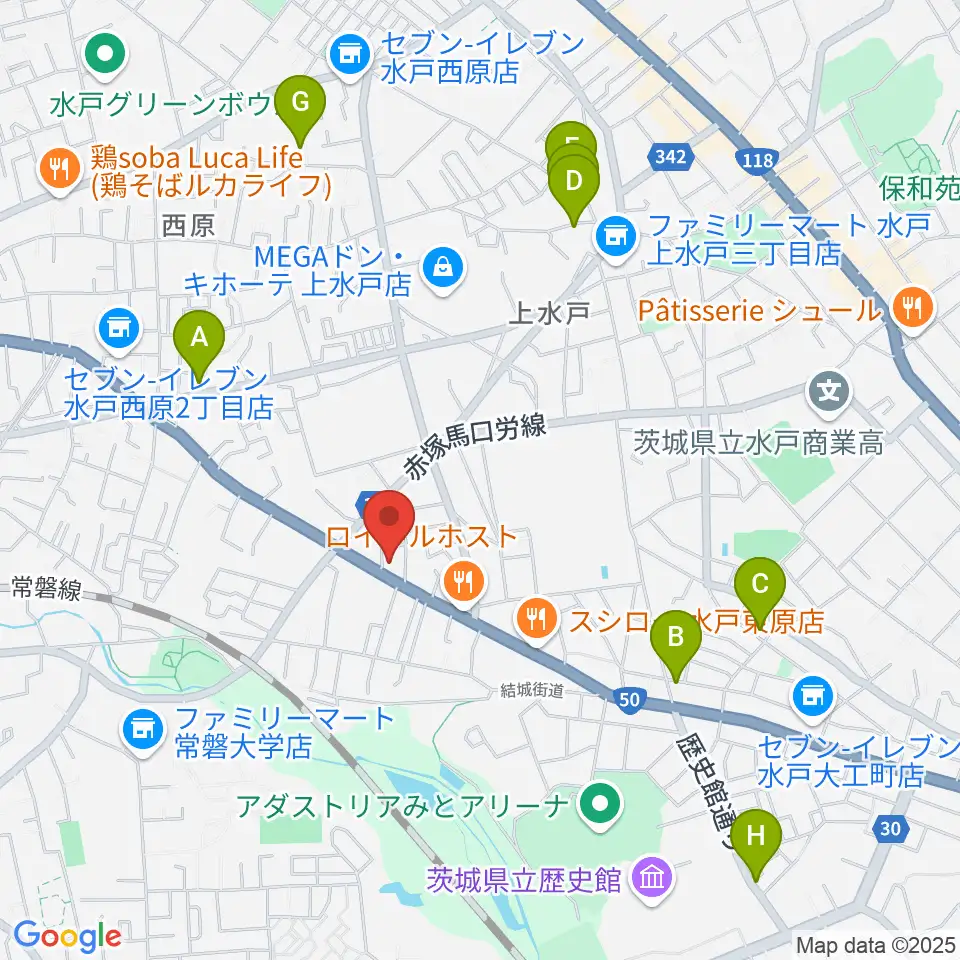 平山ピアノ社周辺のホテル一覧地図