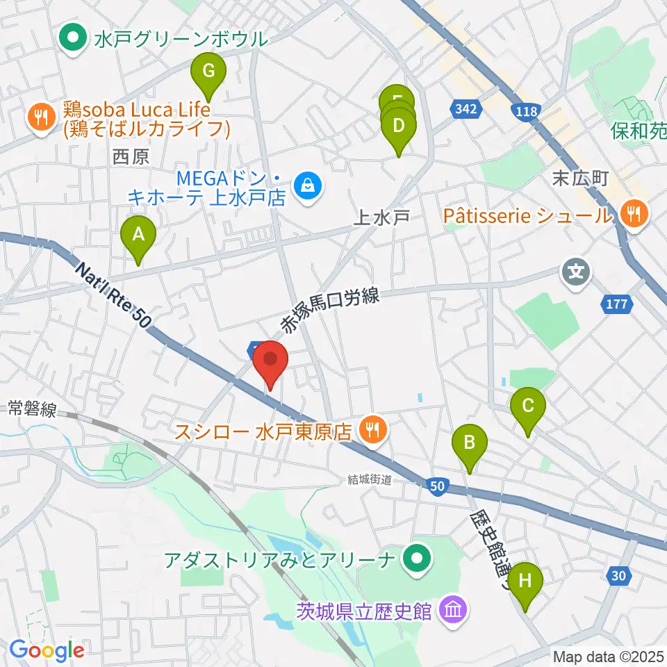 平山ピアノ社周辺のホテル一覧地図