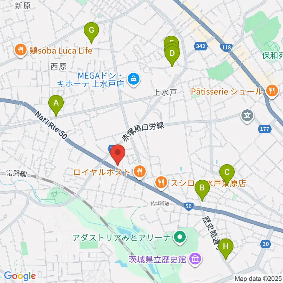 平山ピアノ社周辺のホテル一覧地図