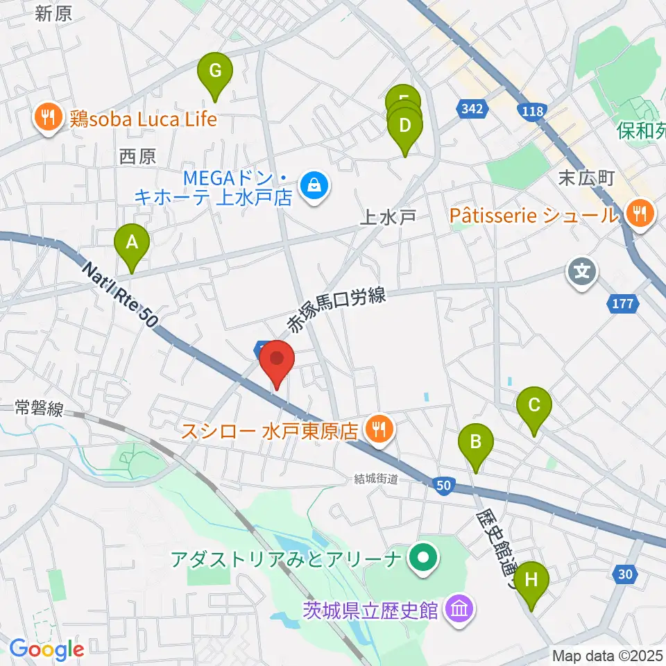 平山ピアノ社周辺のホテル一覧地図