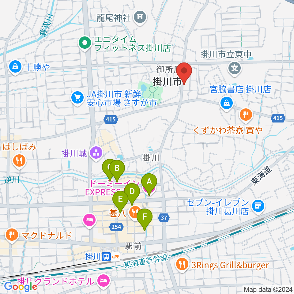 兵藤楽器店周辺のホテル一覧地図