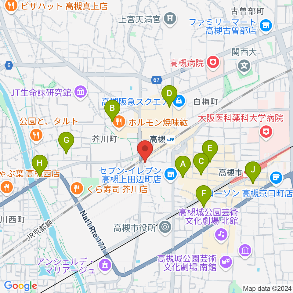 アコースティックプラザ井上楽器周辺のホテル一覧地図