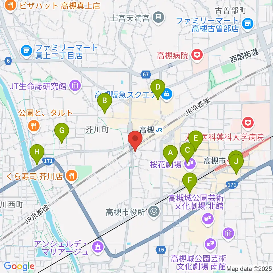 アコースティックプラザ井上楽器周辺のホテル一覧地図