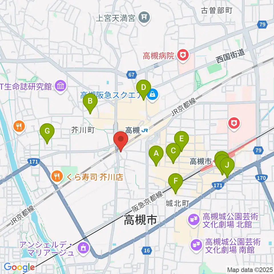 アコースティックプラザ井上楽器周辺のホテル一覧地図