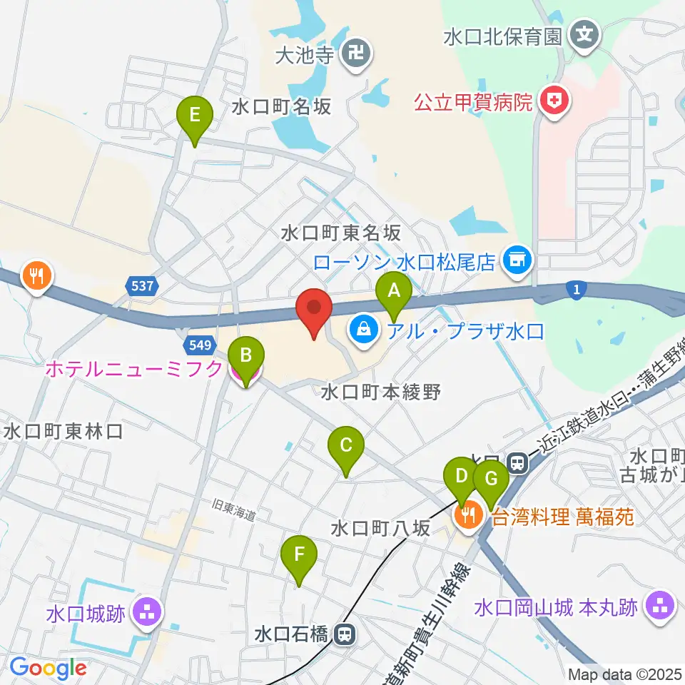 イシオカ楽器周辺のホテル一覧地図