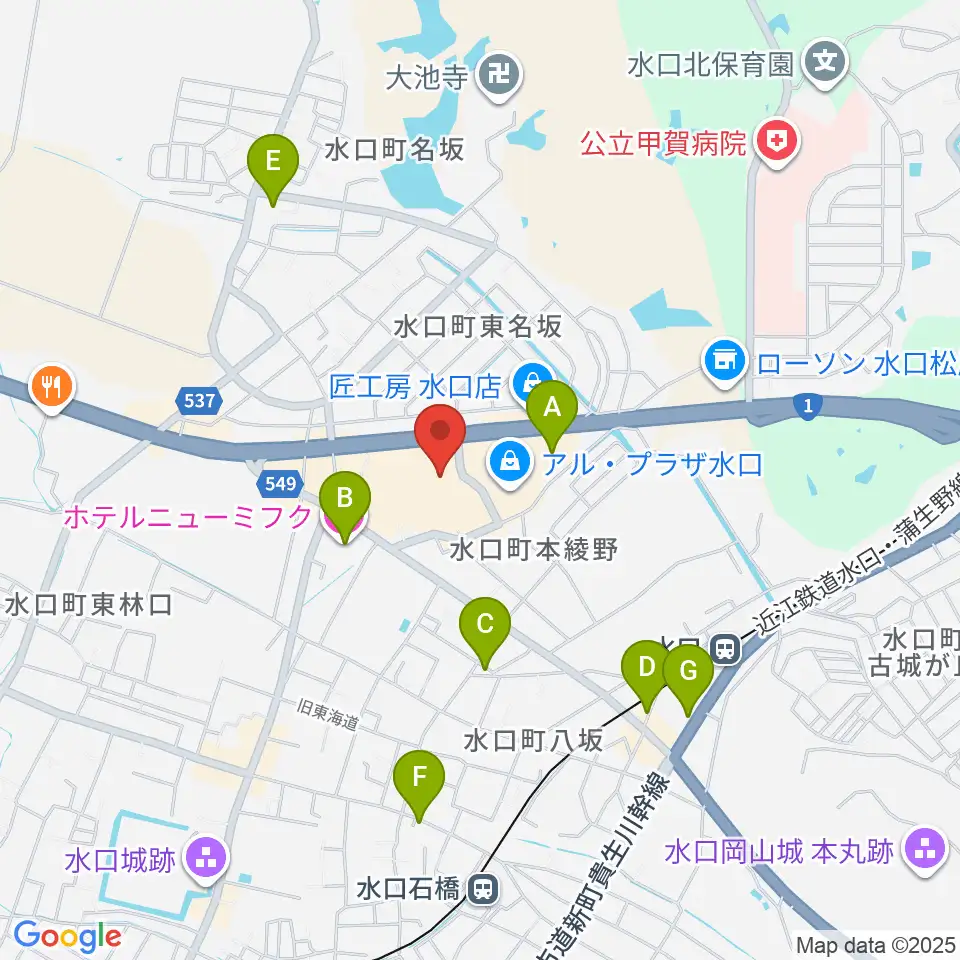 イシオカ楽器周辺のホテル一覧地図
