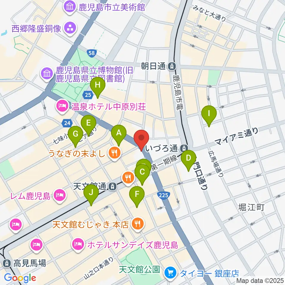十字屋クロス周辺のホテル一覧地図