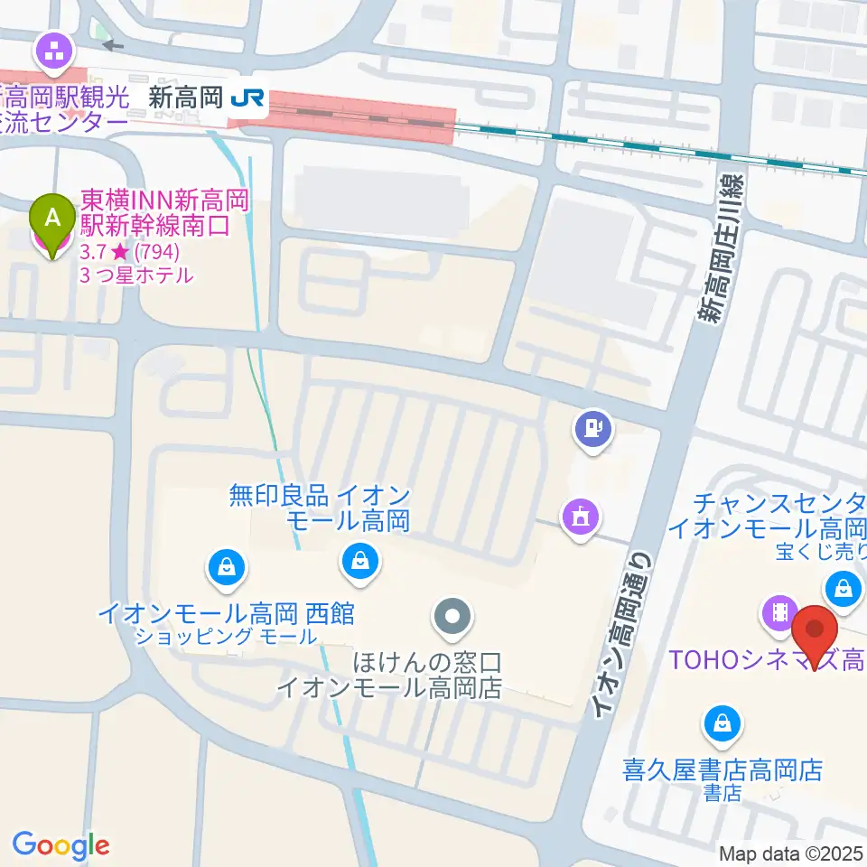 MPC楽器センター高岡周辺のホテル一覧地図