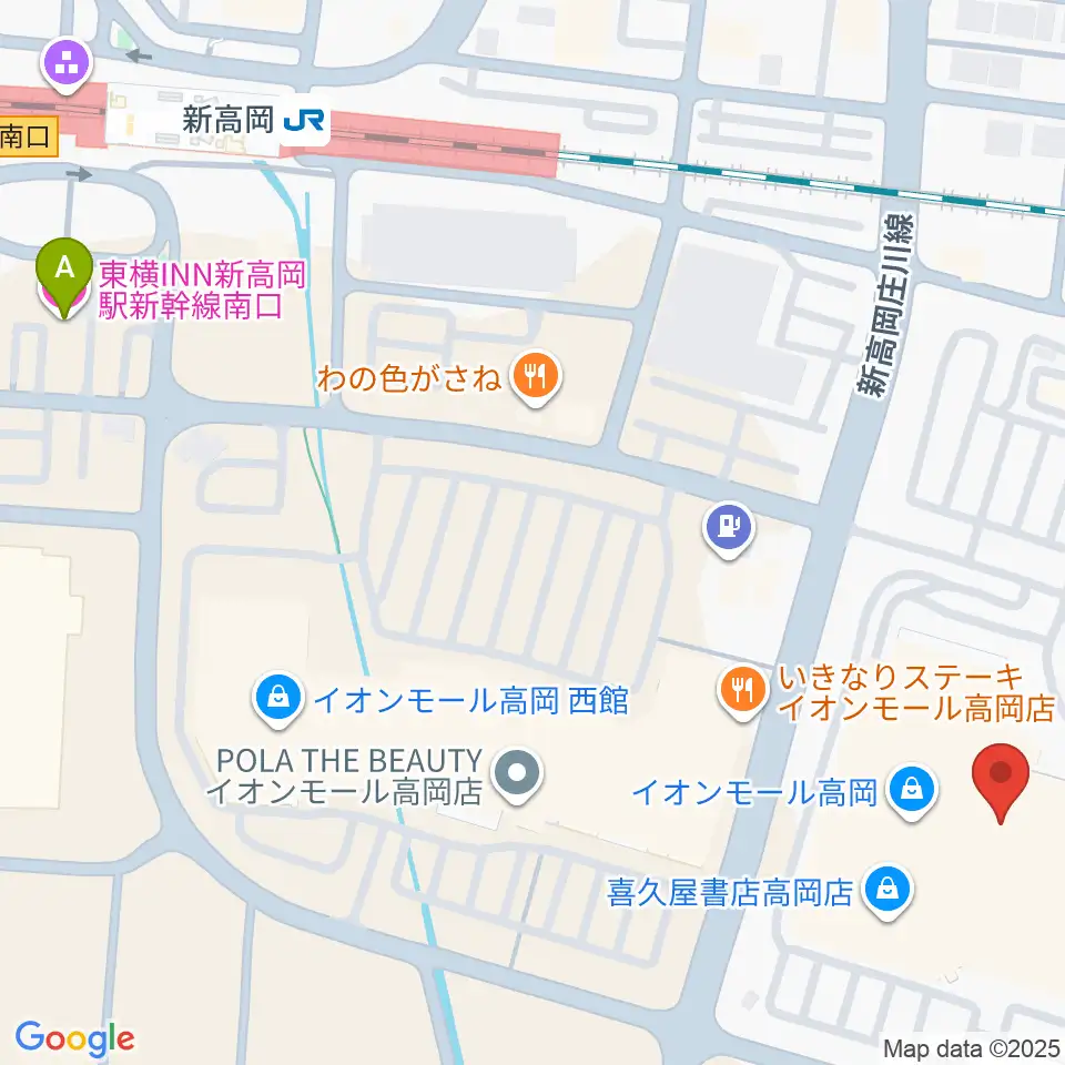 MPC楽器センター高岡周辺のホテル一覧地図