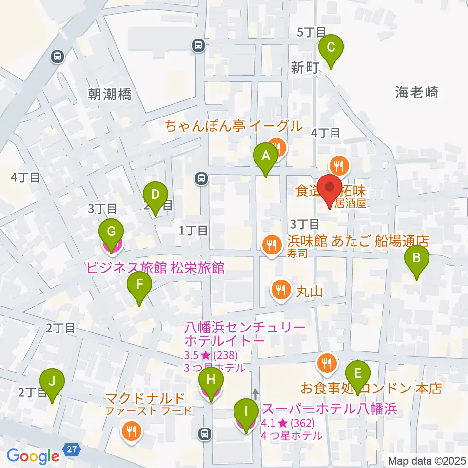 カジタ楽器店 八幡浜店周辺のホテル一覧地図